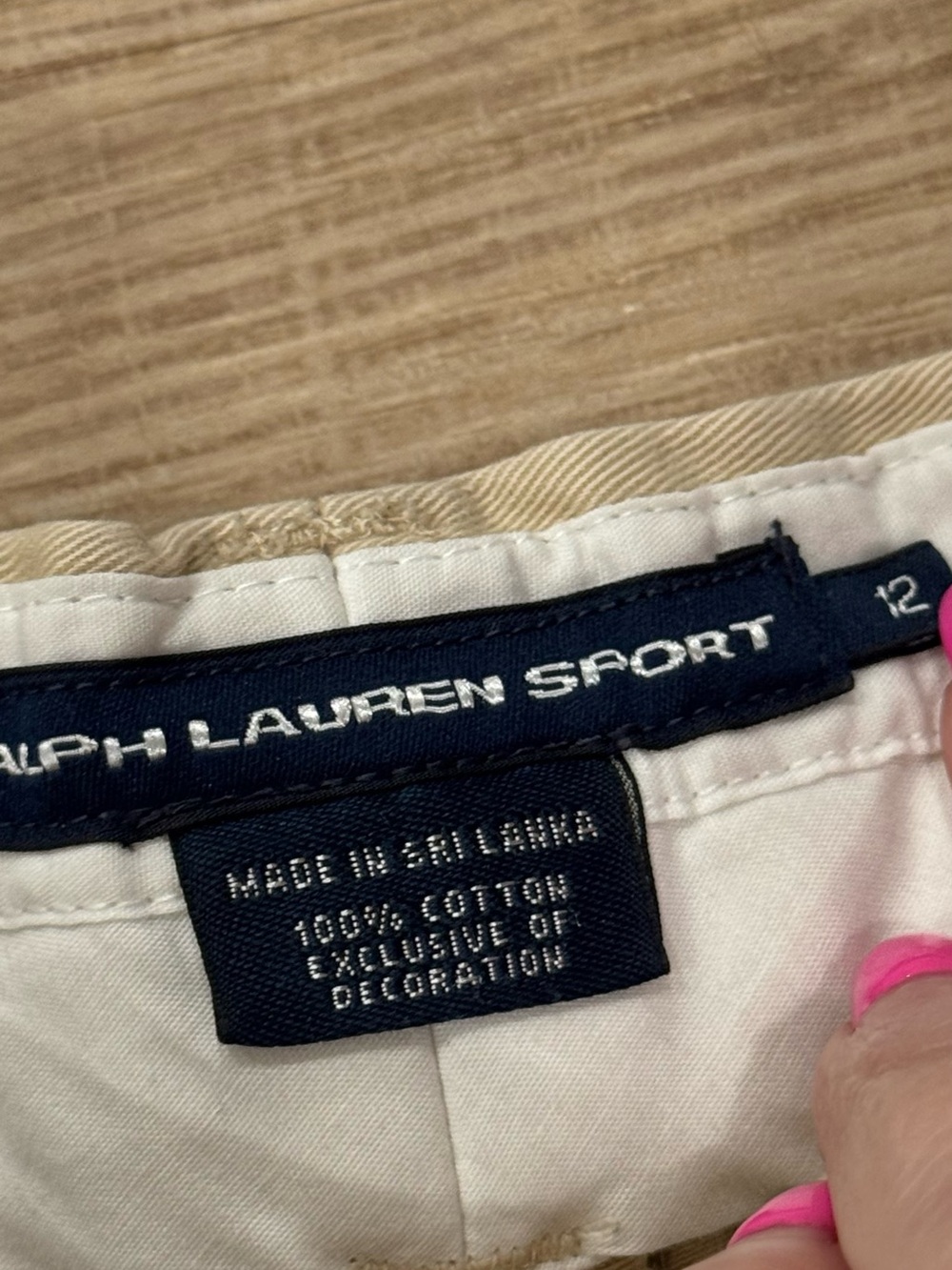 Ralph Lauren Boys Size 12 Khaki Chino Bermuda Shorts Pony Logo - Picture 3 of 6